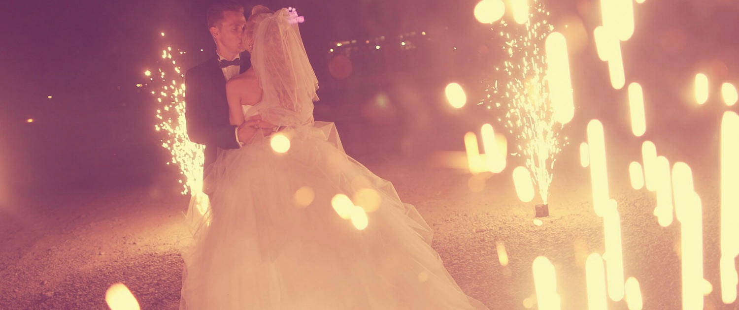 Wedding fireworks display